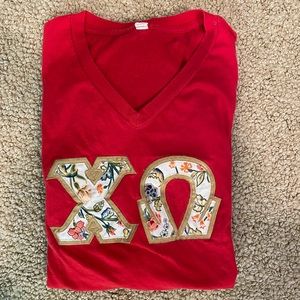Chi Omega Embroidered T-shirt